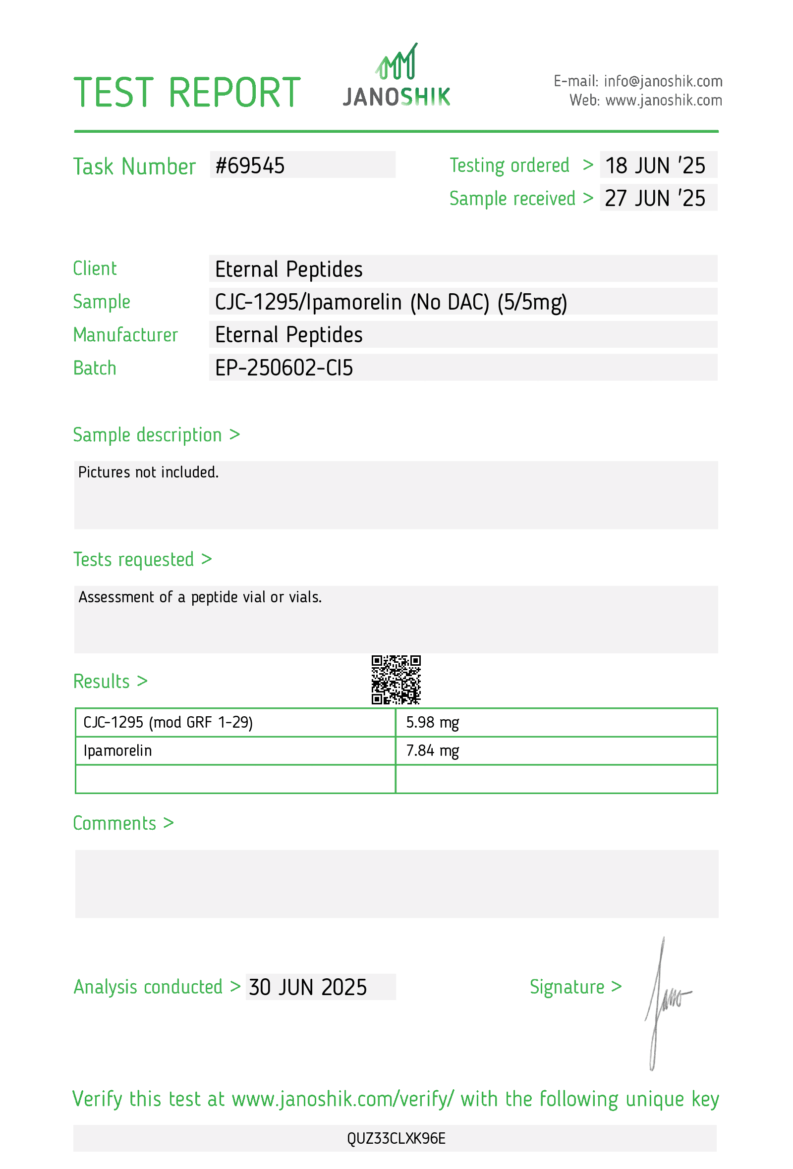 CJC 1295 + Ipamorelin (No DAC) (5mg/5mg) - Image 2